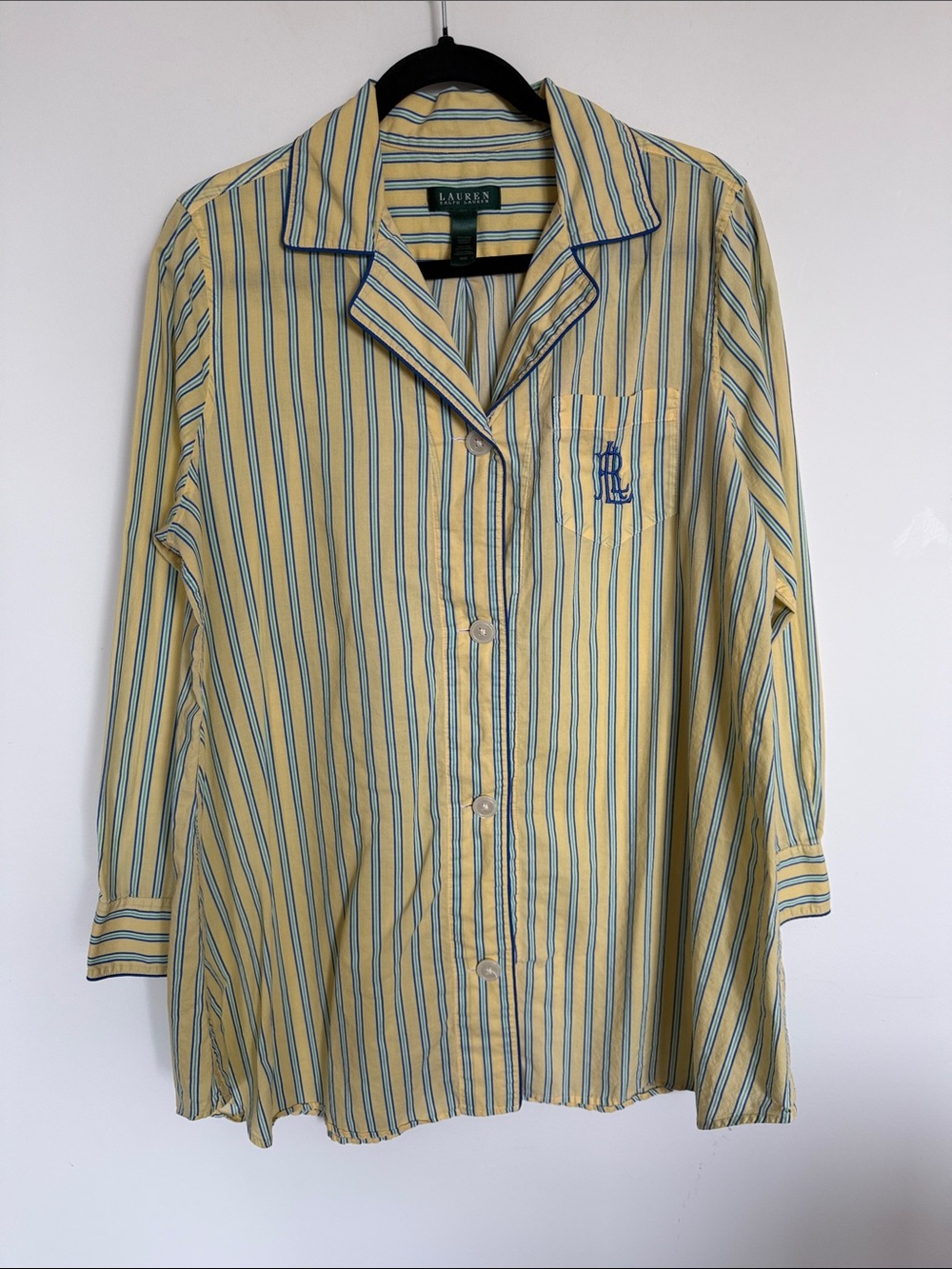 Lauren Ralph Lauren Cotton Striped Button Down Shirt Medium